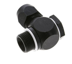 20x13mm & G3/4'' Aluminum Elbow Compression Fitting with Male Threads 10 bar PVC and PA