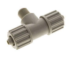 12x6mm & G1/4'' PP T-stuk Knelfitting Buitendraad 10bar Kunststof en Polyamide