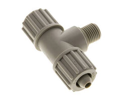 12x6mm & G1/4'' PP T-stuk Knelfitting Buitendraad 10bar Kunststof en Polyamide