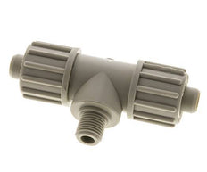16x10mm & G1/4'' PP T-stuk Knelfitting Buitendraad 10bar Kunststof en Polyamide
