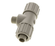 20x13mm & G3/8'' PP T-stuk Knelfitting Buitendraad 10bar Kunststof en Polyamide