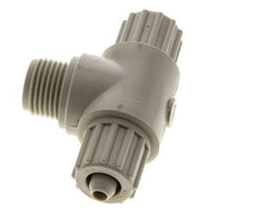 12x6mm & G1/2'' PP T-stuk Knelfitting Buitendraad 10bar Kunststof en Polyamide