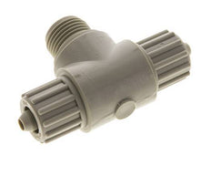 12x6mm & G1/2'' PP T-stuk Knelfitting Buitendraad 10bar Kunststof en Polyamide