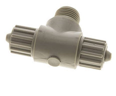 12x6mm & G1/2'' PP T-stuk Knelfitting Buitendraad 10bar Kunststof en Polyamide