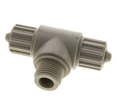12x6mm & G1/2'' PP T-stuk Knelfitting Buitendraad 10bar Kunststof en Polyamide