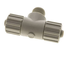 15x9mm & G1/2'' PP T-stuk Knelfitting Buitendraad 10bar Kunststof en Polyamide
