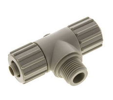 15x9mm & G1/2'' PP T-stuk Knelfitting Buitendraad 10bar Kunststof en Polyamide