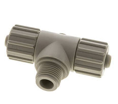 15x9mm & G1/2'' PP T-stuk Knelfitting Buitendraad 10bar Kunststof en Polyamide