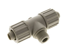 20x13mm & G1/2'' PP T-stuk Knelfitting Buitendraad 10bar Kunststof en Polyamide