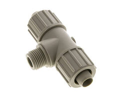 20x13mm & G1/2'' PP T-stuk Knelfitting Buitendraad 10bar Kunststof en Polyamide