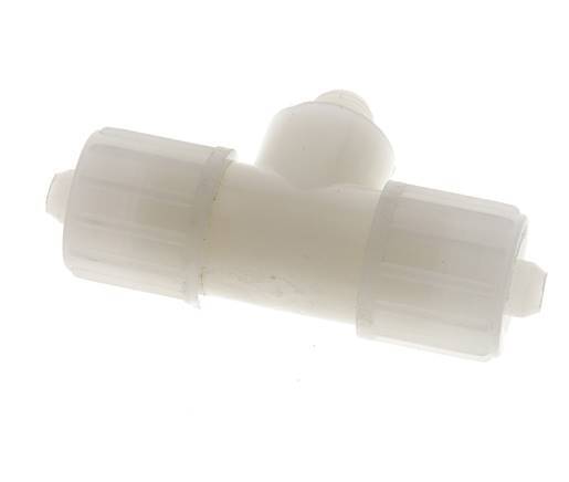 12x6mm & G1/8'' PVDF T-Shape Tee Compression Fitting with Male Threads 10 bar PVC and PA