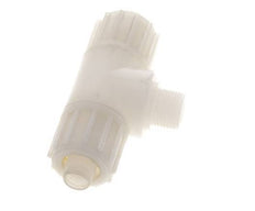 16x10mm & G3/8'' PVDF T-stuk Knelfitting Buitendraad 10bar Kunststof en Polyamide