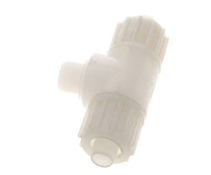 16x10mm & G3/8'' PVDF T-stuk Knelfitting Buitendraad 10bar Kunststof en Polyamide