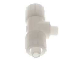 20x13mm & G3/8'' PVDF T-stuk Knelfitting Buitendraad 10bar Kunststof en Polyamide