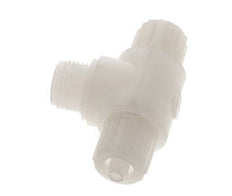 12x6mm & G1/2'' PVDF T-stuk Knelfitting Buitendraad 10bar Kunststof en Polyamide