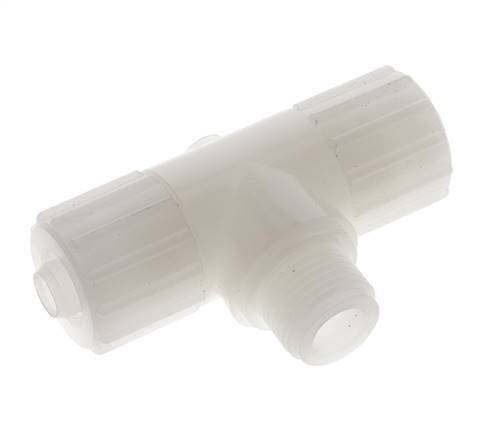 15x9mm & G1/2'' PVDF T-stuk Knelfitting Buitendraad 10bar Kunststof en Polyamide
