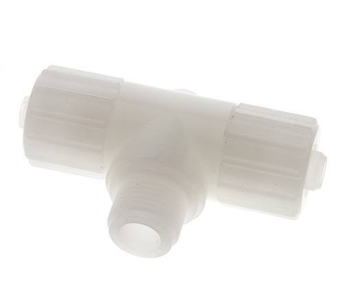 15x9mm & G1/2'' PVDF T-stuk Knelfitting Buitendraad 10bar Kunststof en Polyamide
