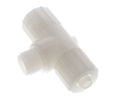 15x9mm & G1/2'' PVDF T-stuk Knelfitting Buitendraad 10bar Kunststof en Polyamide