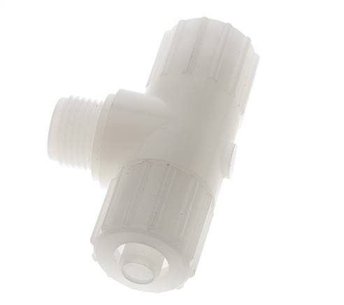 15x9mm & G1/2'' PVDF T-stuk Knelfitting Buitendraad 10bar Kunststof en Polyamide