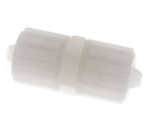 12x6mm Pvdf Rechte Knelfitting 10bar Kunststof en Polyamide