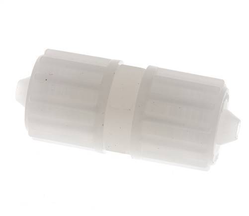 12x6mm Pvdf Rechte Knelfitting 10bar Kunststof en Polyamide