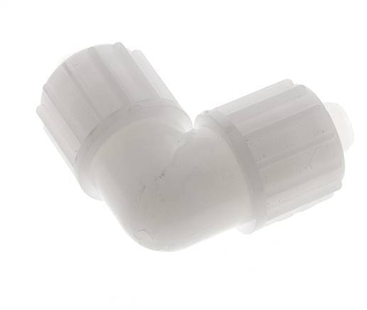 16x10mm Pvdf L-Vorm Knelfitting 10bar Kunststof en Polyamide