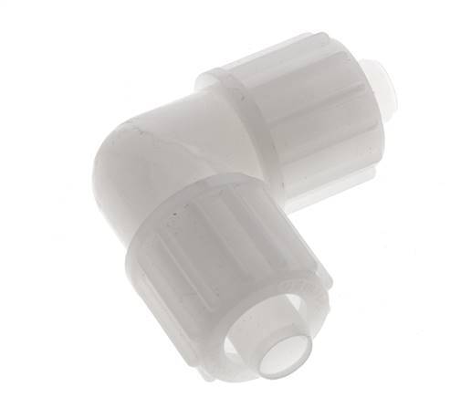 16x10mm Pvdf L-Vorm Knelfitting 10bar Kunststof en Polyamide