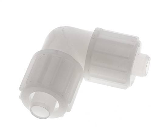 16x10mm Pvdf L-Vorm Knelfitting 10bar Kunststof en Polyamide