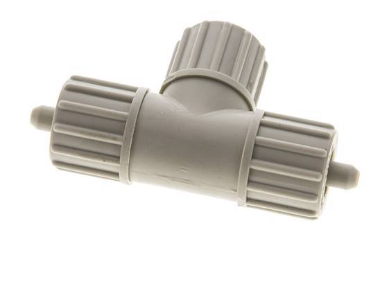 10x4mm Pp T-stuk Knelfitting 10bar Kunststof en Polyamide