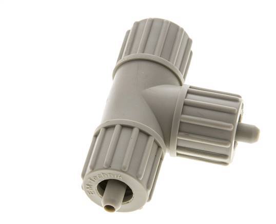 10x4mm Pp T-stuk Knelfitting 10bar Kunststof en Polyamide