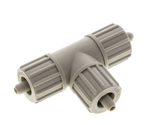 10x4mm Pp T-stuk Knelfitting 10bar Kunststof en Polyamide