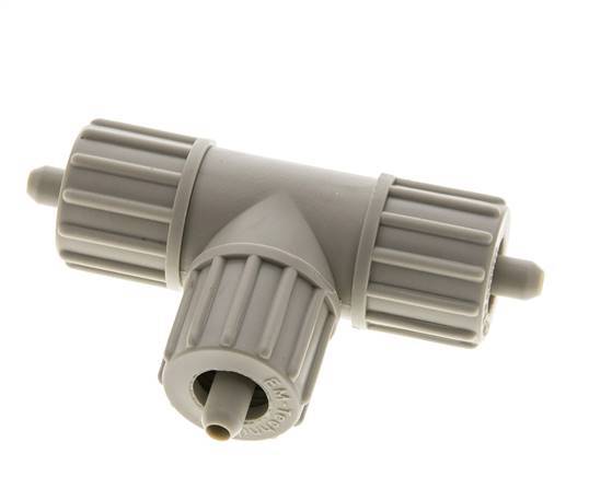 10x4mm Pp T-stuk Knelfitting 10bar Kunststof en Polyamide