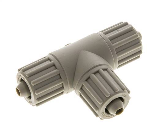12x6mm Pp T-stuk Knelfitting 10bar Kunststof en Polyamide