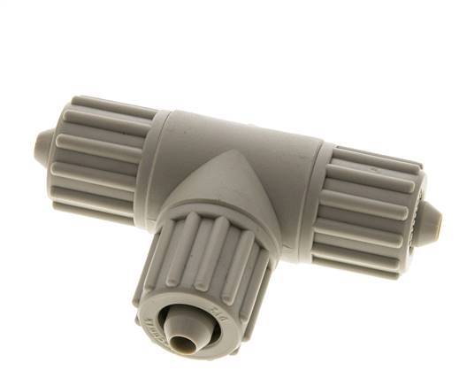12x6mm Pp T-stuk Knelfitting 10bar Kunststof en Polyamide