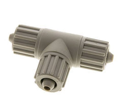 12x6mm Pp T-stuk Knelfitting 10bar Kunststof en Polyamide