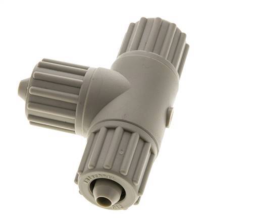 12x6mm Pp T-stuk Knelfitting 10bar Kunststof en Polyamide