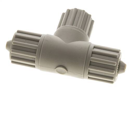 12x6mm Pp T-stuk Knelfitting 10bar Kunststof en Polyamide