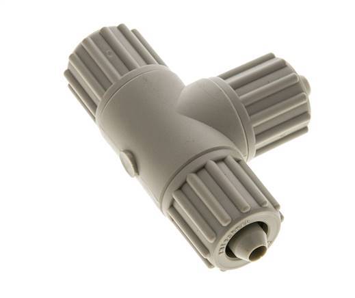 12x6mm Pp T-stuk Knelfitting 10bar Kunststof en Polyamide