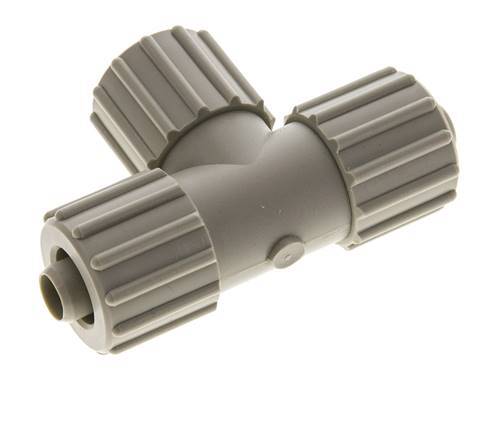 15x9mm Pp T-stuk Knelfitting 10bar Kunststof en Polyamide