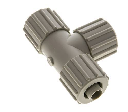 15x9mm Pp T-stuk Knelfitting 10bar Kunststof en Polyamide