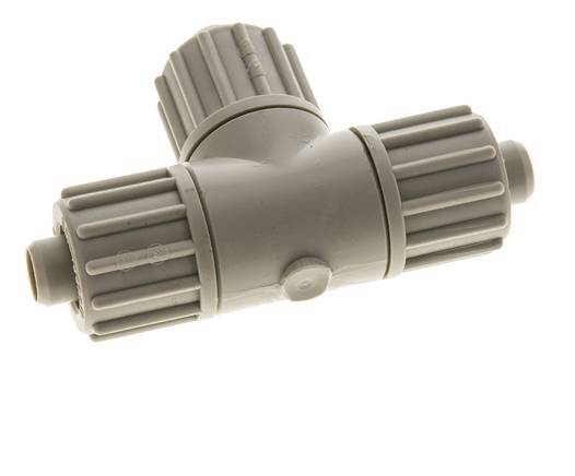 16x10mm Pp T-stuk Knelfitting 10bar Kunststof en Polyamide