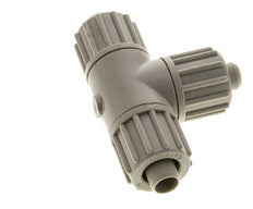 16x10mm Pp T-stuk Knelfitting 10bar Kunststof en Polyamide