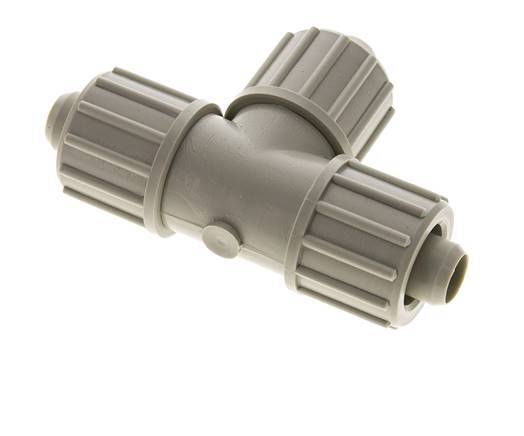20x13mm Pp T-stuk Knelfitting 10bar Kunststof en Polyamide