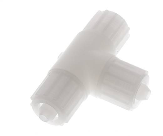 12x6mm Pvdf T-stuk Knelfitting 10bar Kunststof en Polyamide