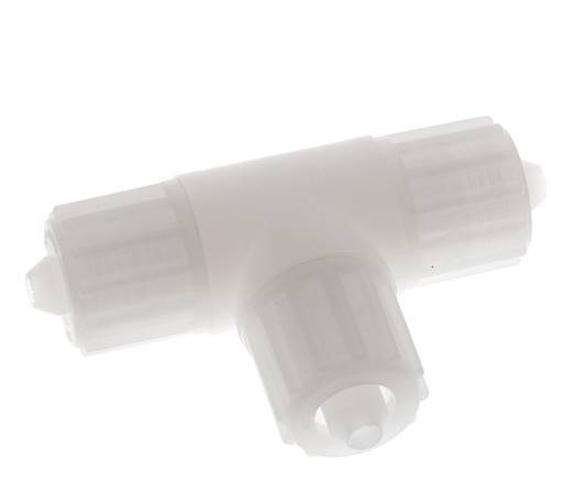12x6mm Pvdf T-stuk Knelfitting 10bar Kunststof en Polyamide