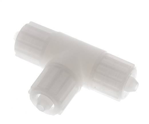 12x6mm Pvdf T-stuk Knelfitting 10bar Kunststof en Polyamide