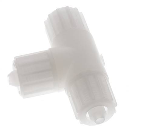 12x6mm Pvdf T-stuk Knelfitting 10bar Kunststof en Polyamide