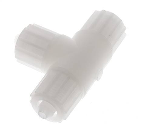 12x6mm Pvdf T-stuk Knelfitting 10bar Kunststof en Polyamide