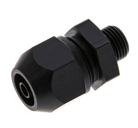 7x4mm & G1/8'' Aluminium Rechte Knelfitting Buitendraad 10bar Kunststof en Polyamide