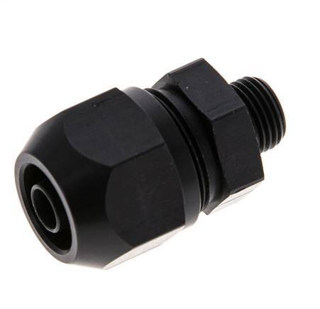 9x6mm & G1/8'' Aluminum Straight Compression Fitting with Male Threads 10 bar PVC and PA